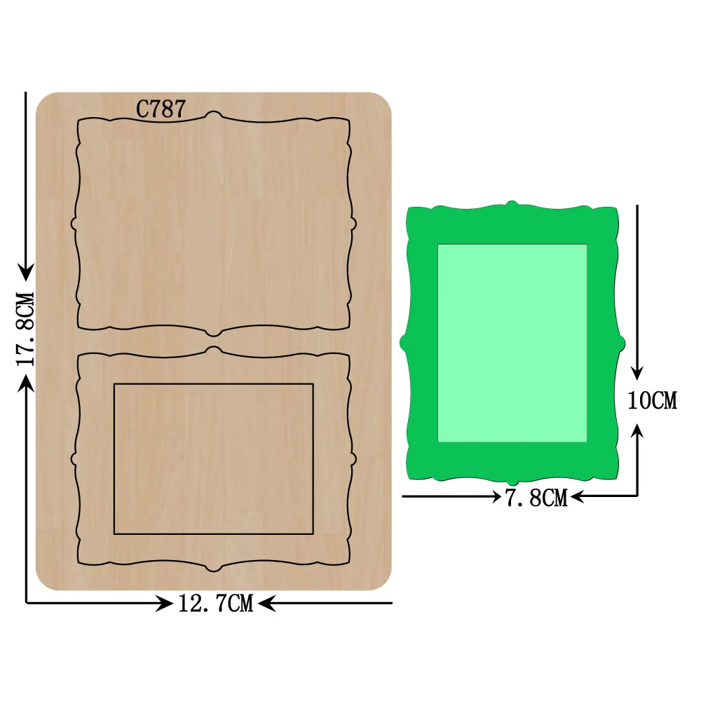 New Photo frame Wooden die Scrapbooking C-787 Cutting Dies Multiple sizes | Дом и сад