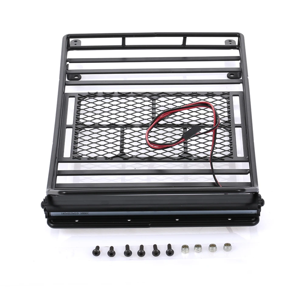 Металлическая багажная стойка на крышу со светодиодной подсветкой для 1/10 CC01 RC4WD