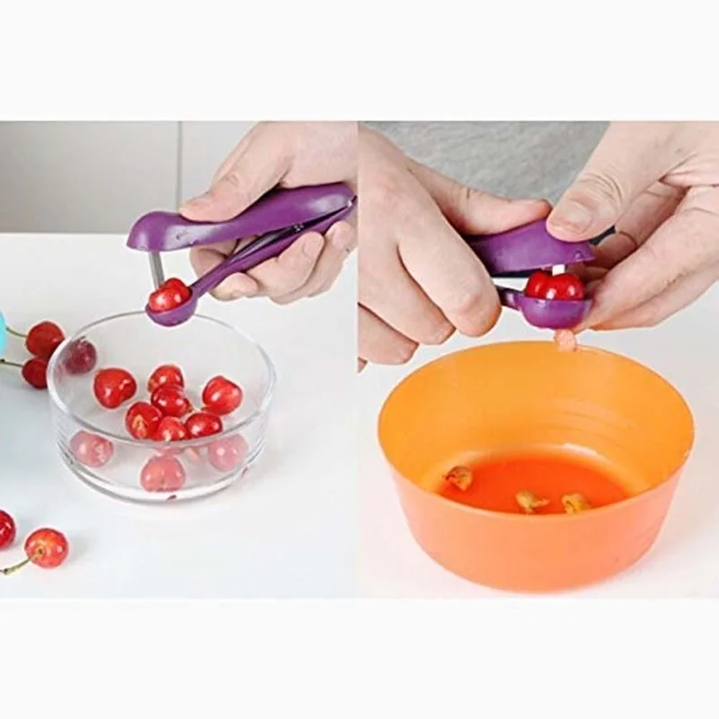 

1PC Cherry Pitter Cherry Seed Removal Bone Squeezer Plastic Fruits Core Fast Remove Tools Olives Enucleate Kitchen Gadget Tools