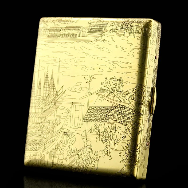 New IMCO Original Cigarette Case Cigar Box Pure Copper Tobacco Holder Pocket Storage Container Smoking Accessories | Дом и сад