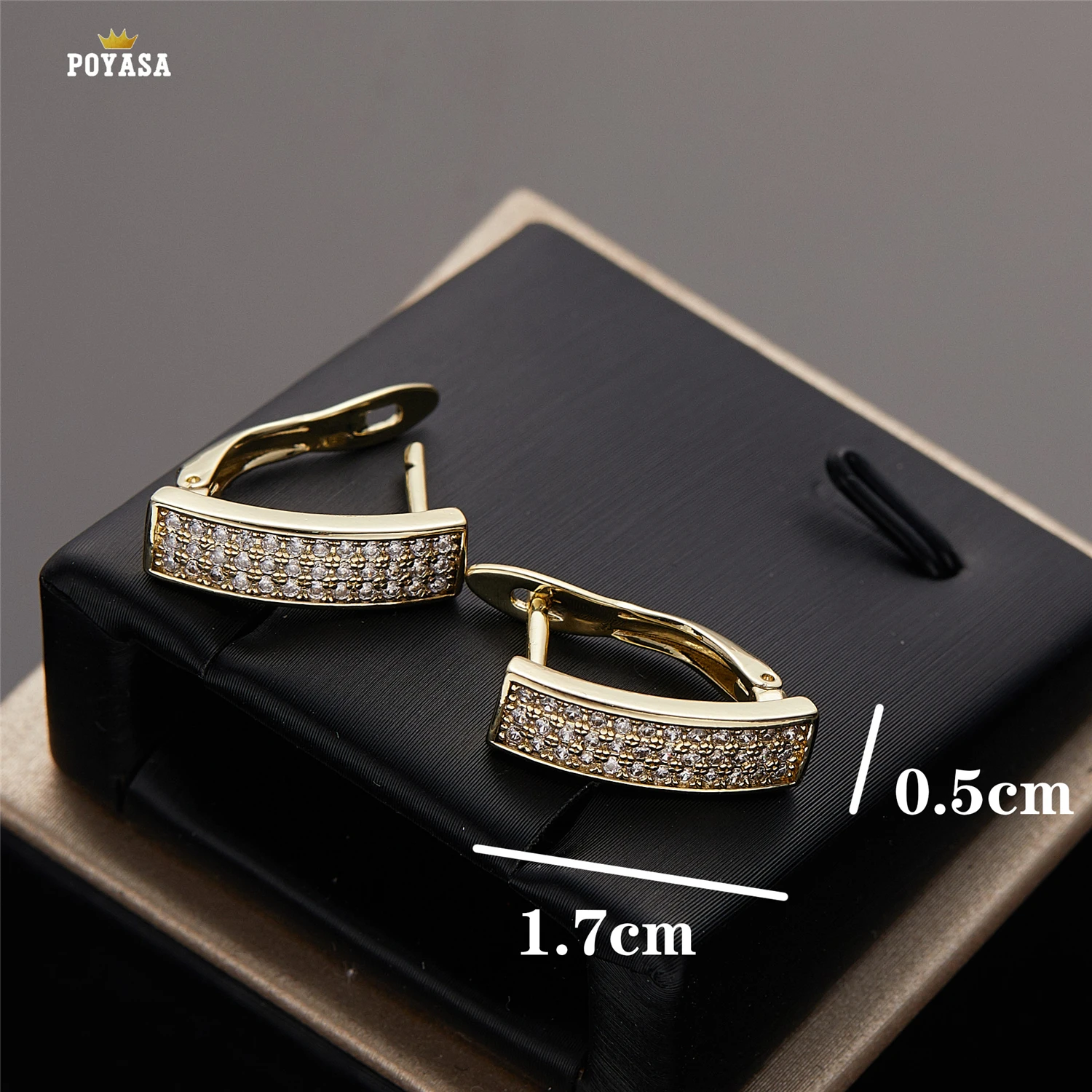 

Gold color earring red and green stone fashion jewelry copper earring