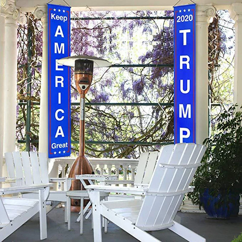 

Donald Trump Flag Banner Keep America Great Flag Porch Sign For President 2020 Hanging Garland America Party Decoration 180x32cm