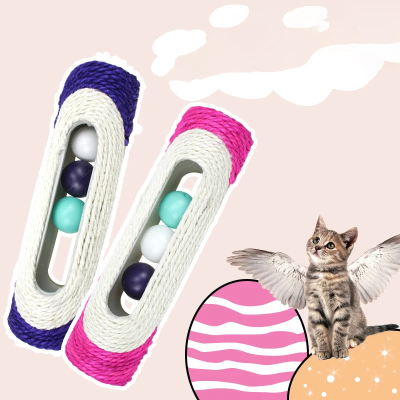 

Cat Toy Rolling Sisal Scratching Pet Ball Interactive Training Kitten Toys With 3 Balls Tease Tunnel Scratch Puppy Puppy Product