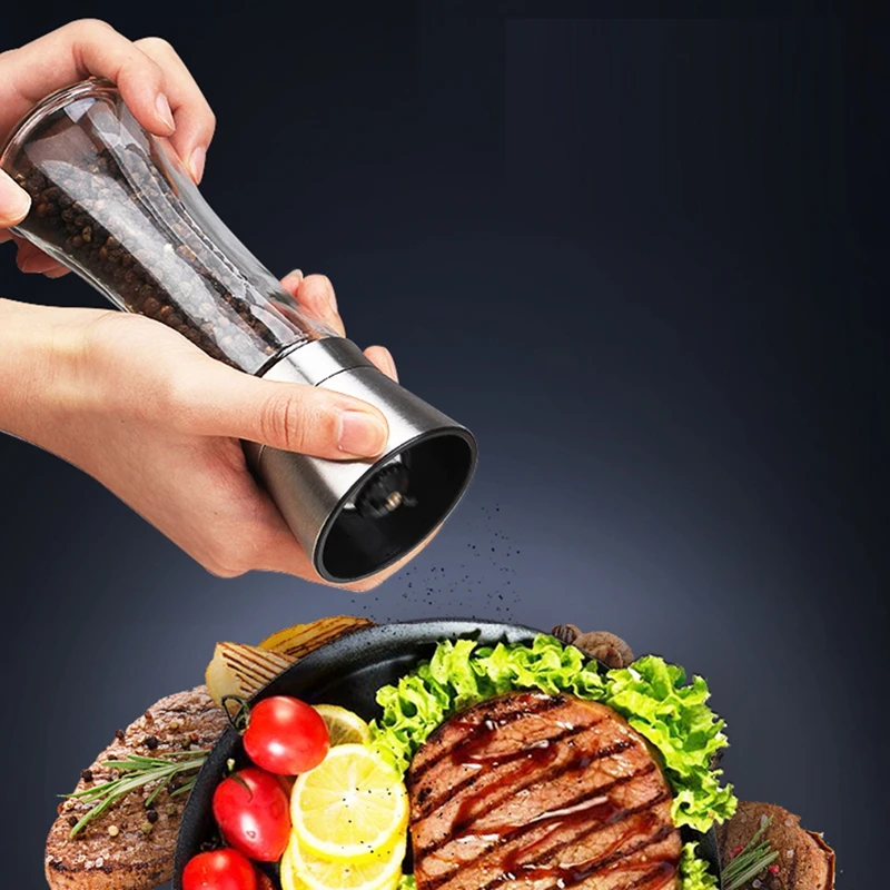 

Manual Glass Pepper Grinder Bottles Universal Seasoning For Salt Sugar Mill Spice Container