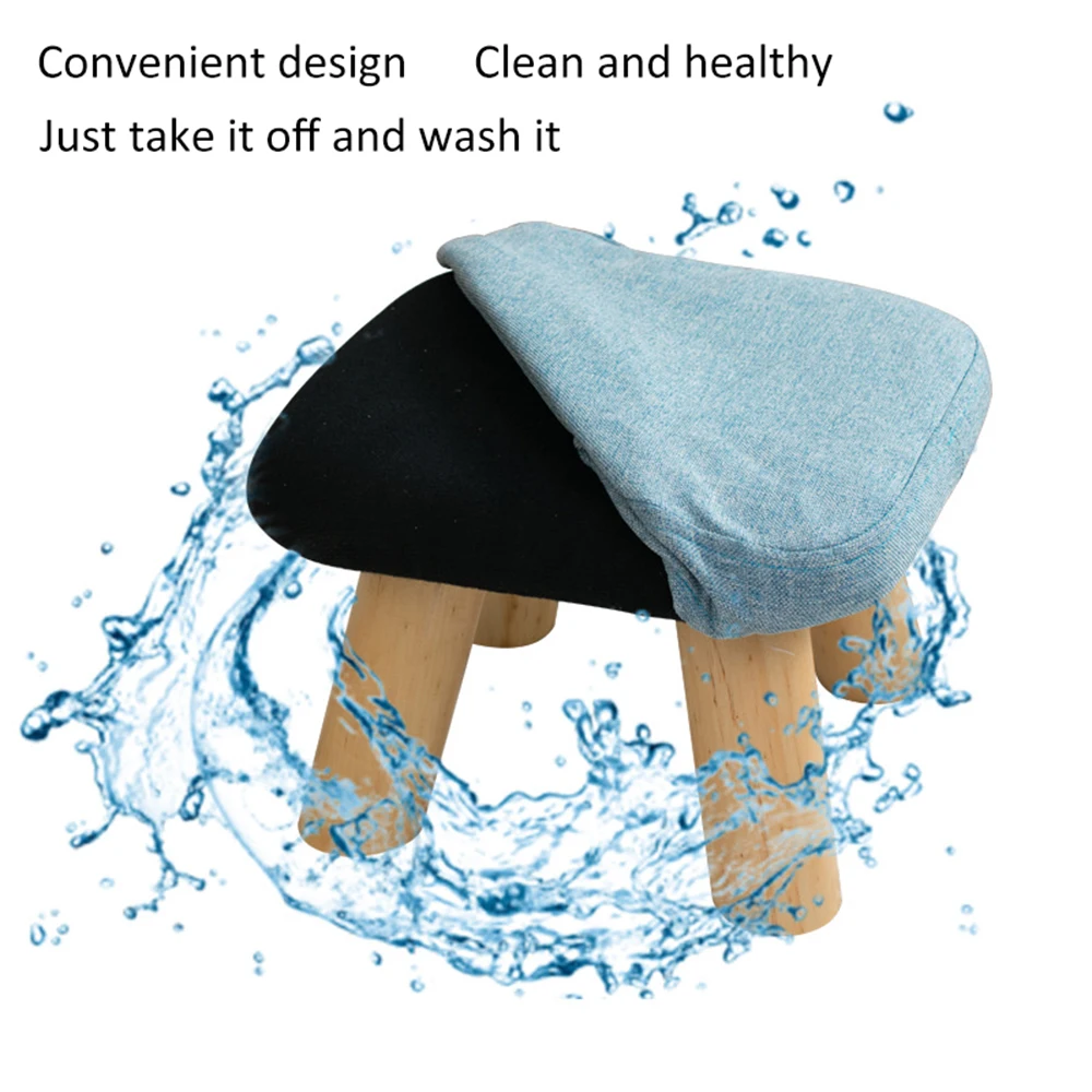 Тканевый художественный чайный столик для гостиной круглая деревянная