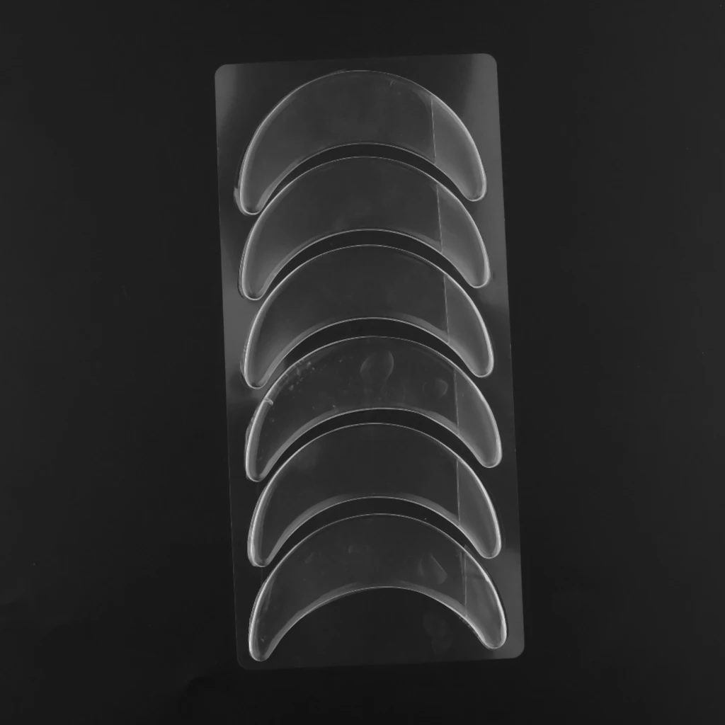 6pcs Silicone Anti Wrinkle Eye Pad Skin Care Patch Reusable Half-moon Shaped Anti Aging Invisible Sticker