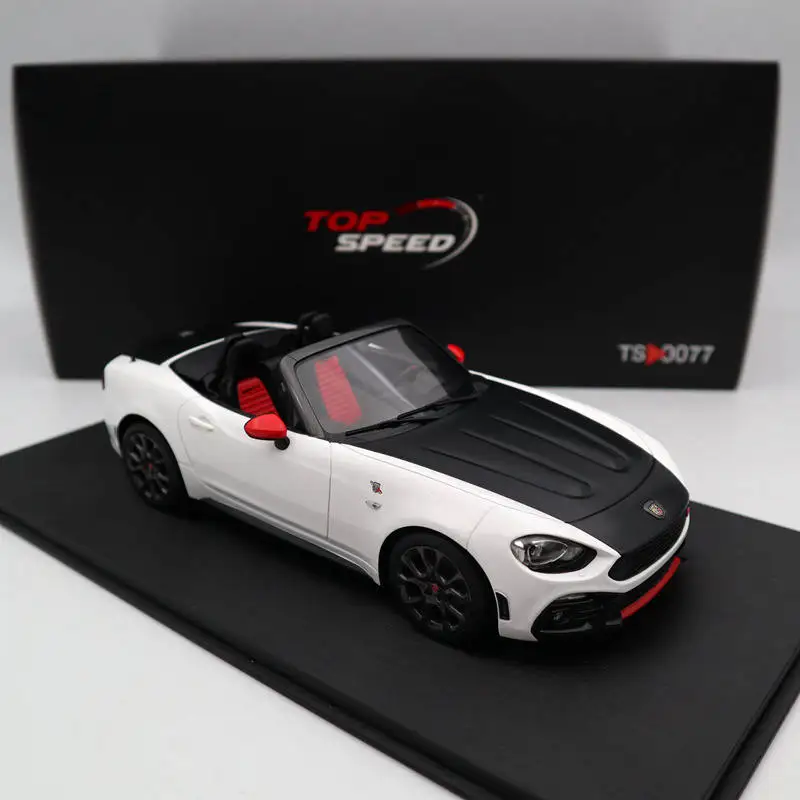 1:18 топ скорость для Abarth 124 Spider Turini 1975 Белый TS0077 Смола Модели ограниченный выпуск