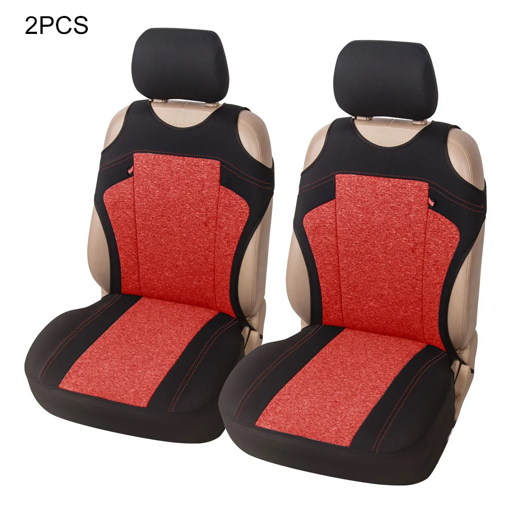 

2 Pcs Car Seat Covers Universal Auto Front Seat Headrest Cover Set Protector For Fits All Standard Car Seats Automotive Interior