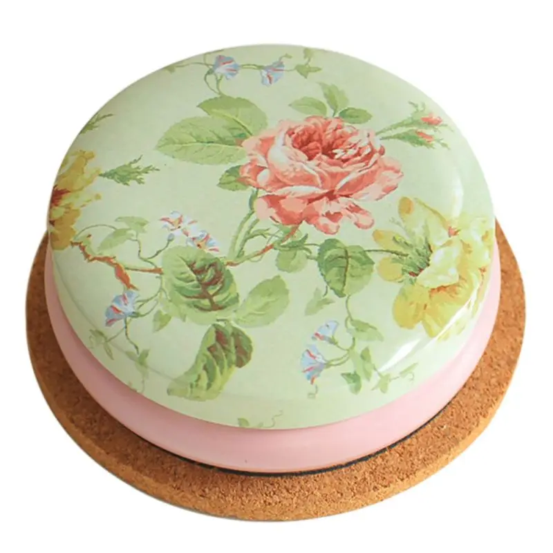 Коробка для мелочей в форме цветка портативная жестяная коробка мелочи кофе чая Z