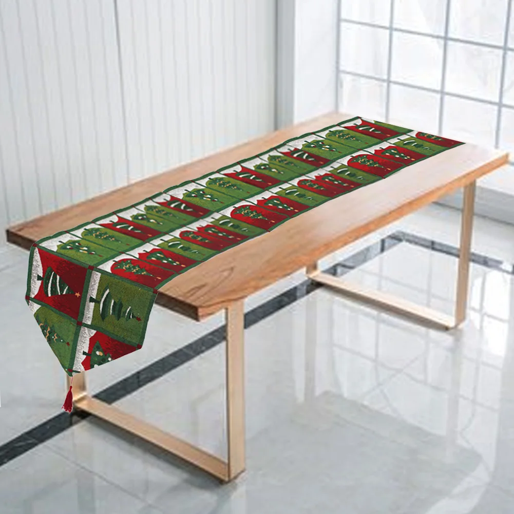 Рождество настольная дорожка из хлопка и льна скатерти вышитые обеденное