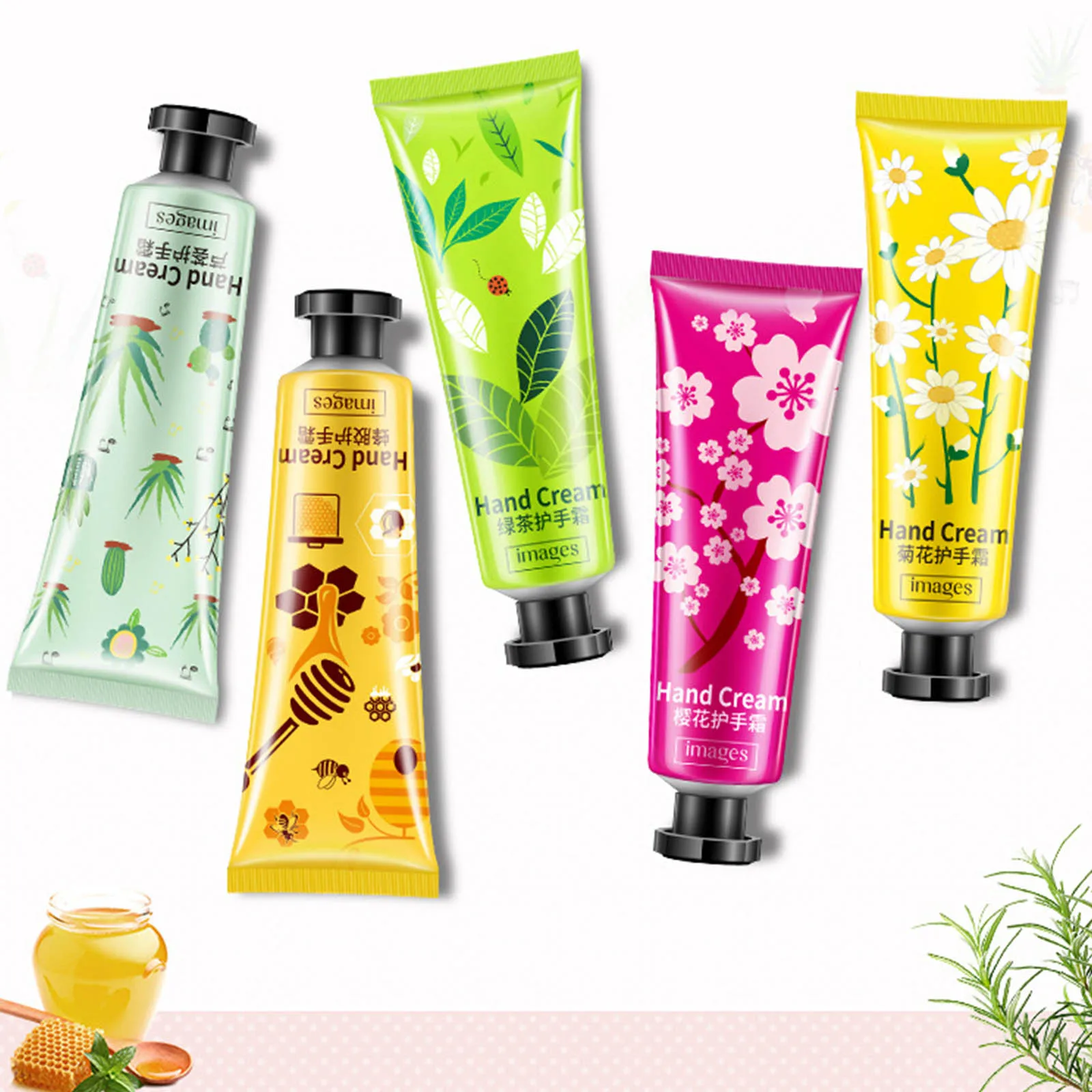 5 шт./лот растительный экстракт аромат увлажняющий питательный крем для рук