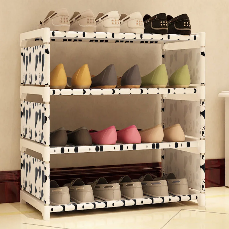 

4Layers Simple Shoe Rack Removable Non-woven Fabric Shoe Cabinets Space-Saving Stand Holder Entryway Shoe Shelves Home Organizer