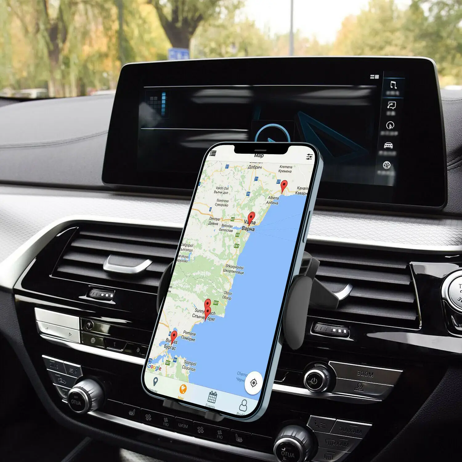 

15W Qi Car Phone Holder Wireless Charger Car Mount Automatic Clamping Car Charger Air Vent Cell Phone Mount Holder