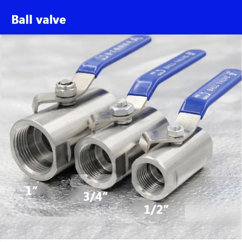 Шаровой клапан BSPT 1/2 &quot3/4&quot 1 &quot1-1/4&quot 1-1/2 &quot2&quot резьбовой шаровой из нержавеющей