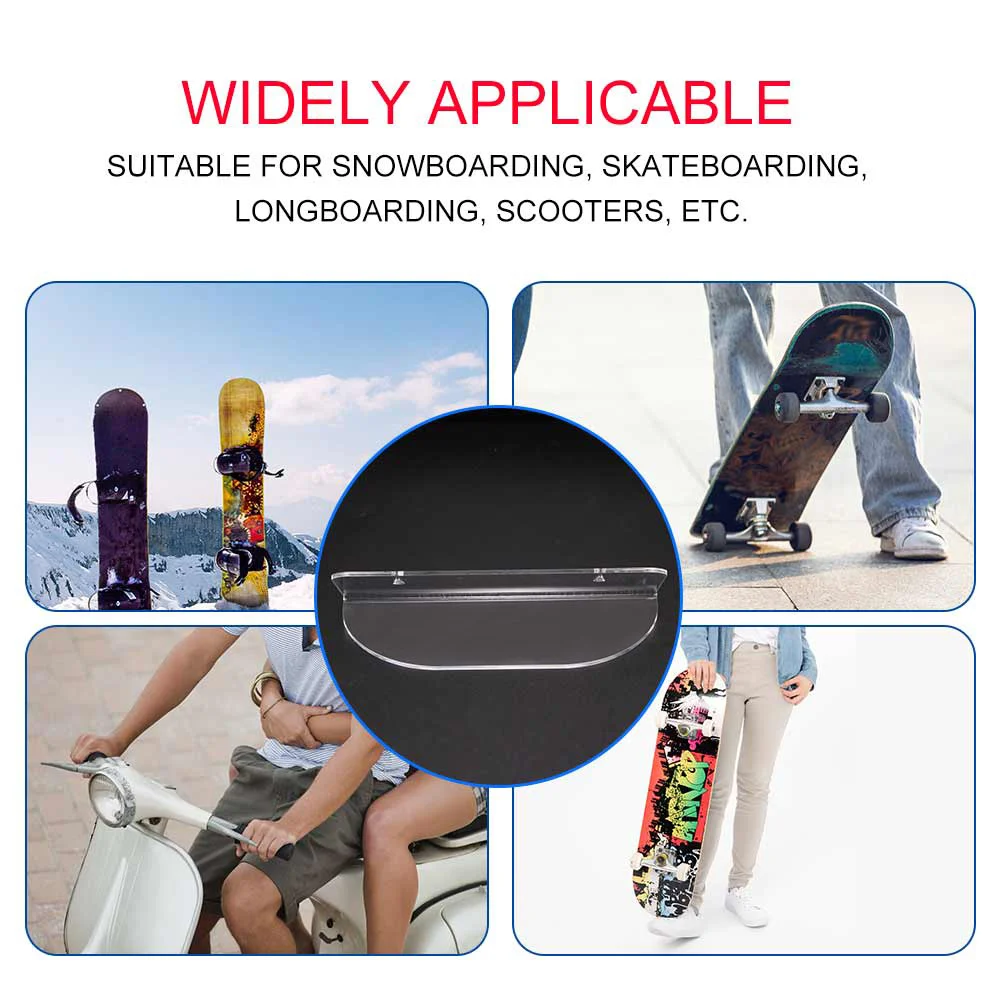 

1Pcs Skateboard Bracket Acrylic Clear Longboard Deck Skate Scooter Stand Hardware Skateboard Wall Mount Rack Display Stand