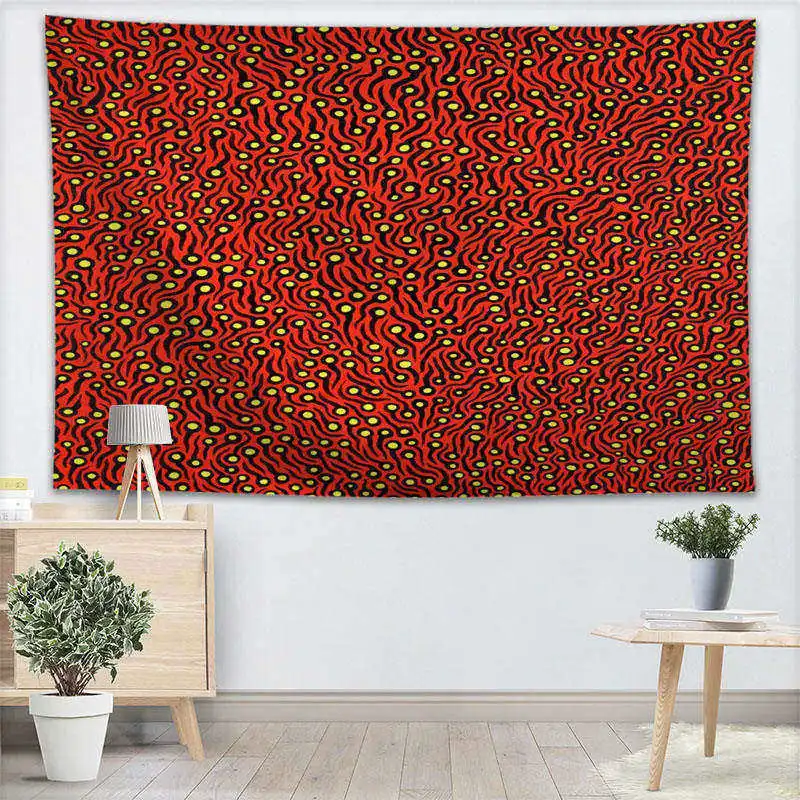 Новинка Yayoi Kusama японская художественная фоновая ткань подзор гобелен настенный светильник для спальни комнаты одеяло Йога пляжное полотенце скатерть - Цвет: 7