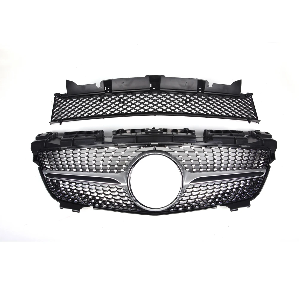 R172 Racing Grille for Mercedes SLK class r172 SLK250 SLK200 SLK350 GT Diamond Style Grills Front Bumper Without Emblem 2012-16