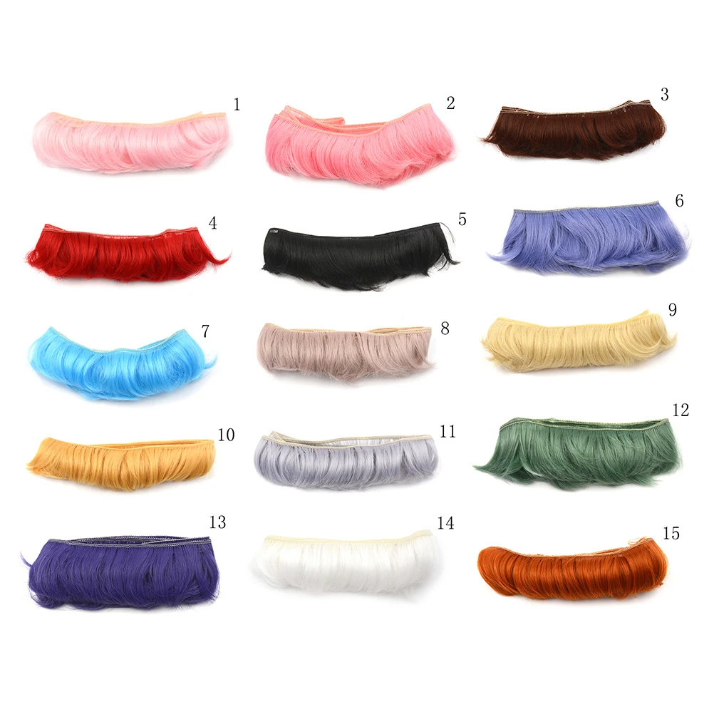 5x100 см новейшая кукла короткие вьющиеся волосы сделай сам с бахромой натуральные