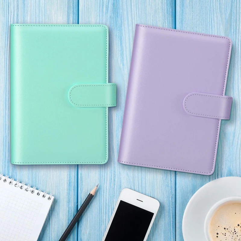 

3 PCS A6 PU Artificial Leather Notebook Binder Cover Refillable 6 Holes Binder for A6 Filler Paper Loose Leaf Binder