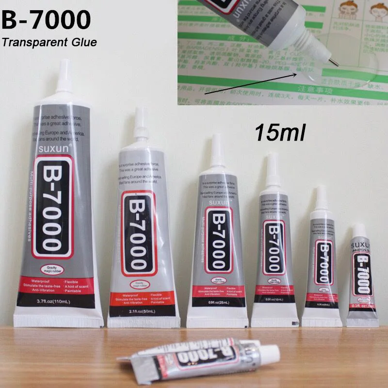 15ML B7000 клей для мобильного телефона, сенсорный экран, суперклей, B-7000, клей для телефона, стекло, клей для ремонта, алмазная бижутерия, сделай сам, клей - Цвет: 15ML