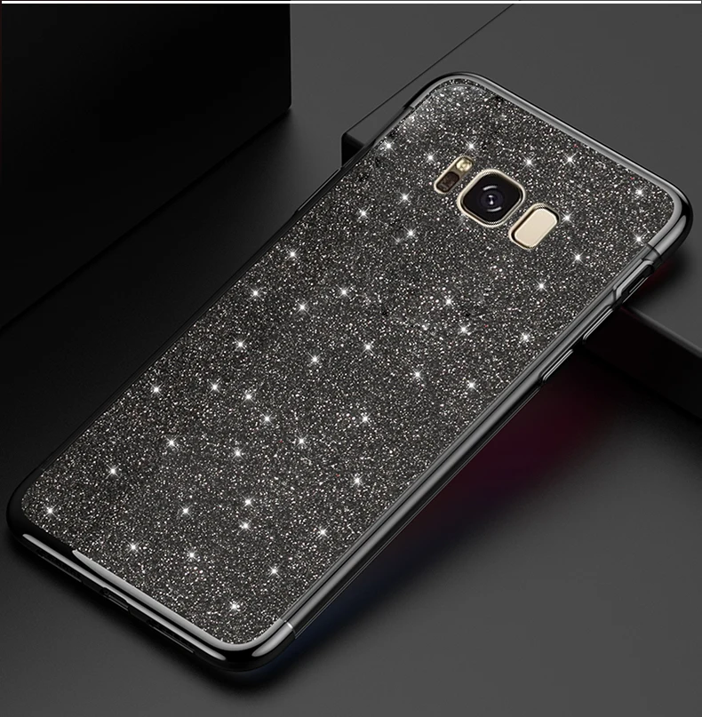 Блестящий Мягкий Силиконовый ТПУ чехол для Samsung Galaxy S8 S9 J4 J6 A6 A8 Plus 2018 A3 A5 A7 J3 J5 J7 2017