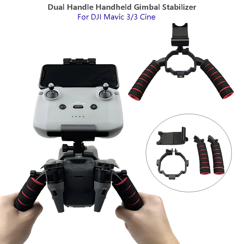 

For DJI Mavic 3/3 Cine Drone Dual Handle Handheld Gimbal Stabilizer Ground Shooting Stand Tripod Modified Bracket Accessories