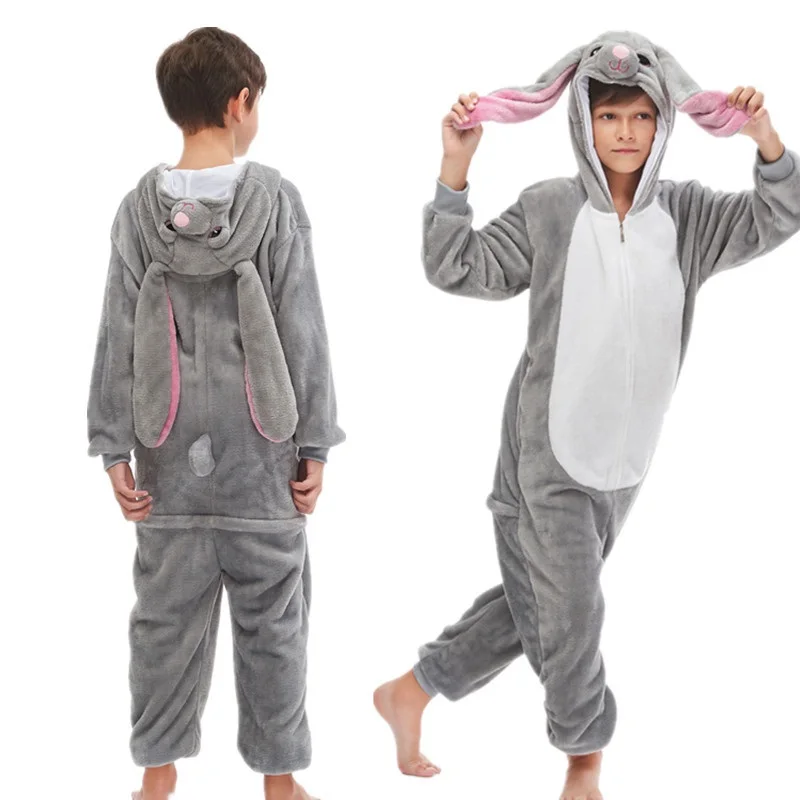 Kigurumi/Детская Пижама с единорогом для девочек; Пижама с капюшоном для мальчиков; Рождественская Пижама с единорогом; одеяло для сна; комбинезон с животными