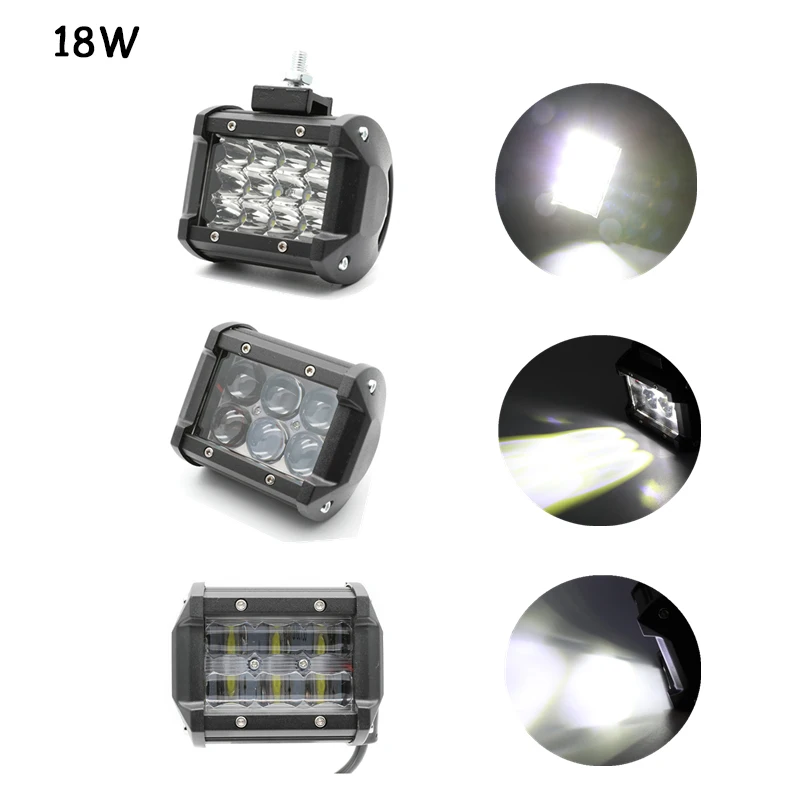 

Led Work Light Combo 12V 18W Car Motorcycle Work Light 6000K Waterproof Truck Tractor SUV ATV Spot Flood Offroad Driving Light
