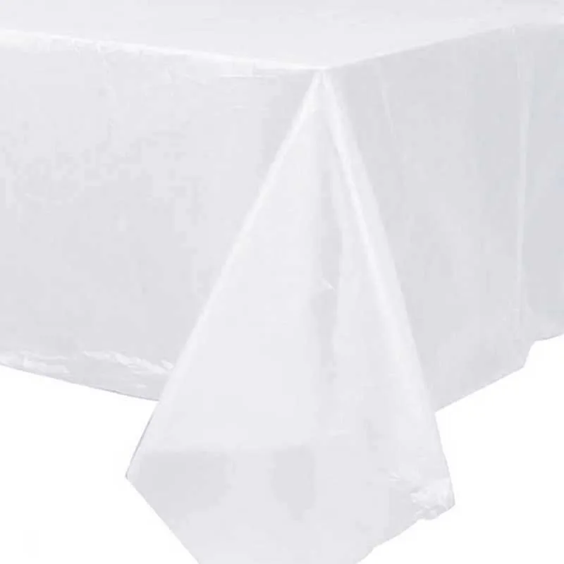 

Disposable Plastic Tablecloth Premium Rectangle Table Cover 13 Colors 137x183cm Protector Desk Pad for Party