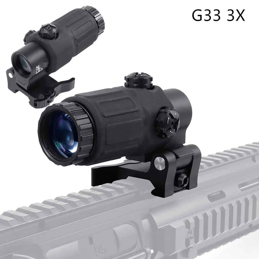 

Увеличительный прицел G33 G43 3x с переключателем на сторону, быстросъемное крепление QD для 558 Red Dot Set KS0069