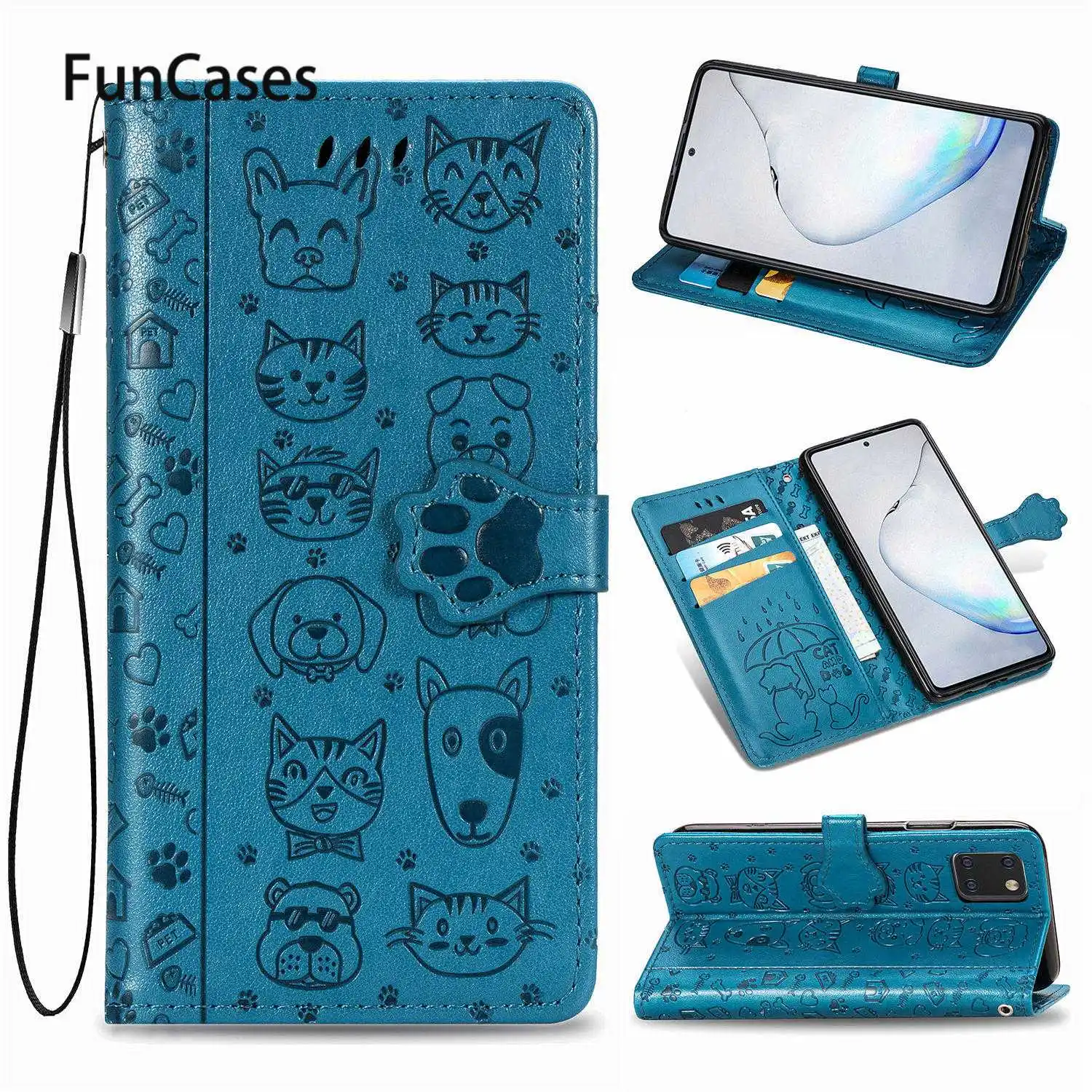 Милый чехол бумажник из искусственной кожи для Samsung M40S Casa телефона M80S Note 10 Lite A81 M30S