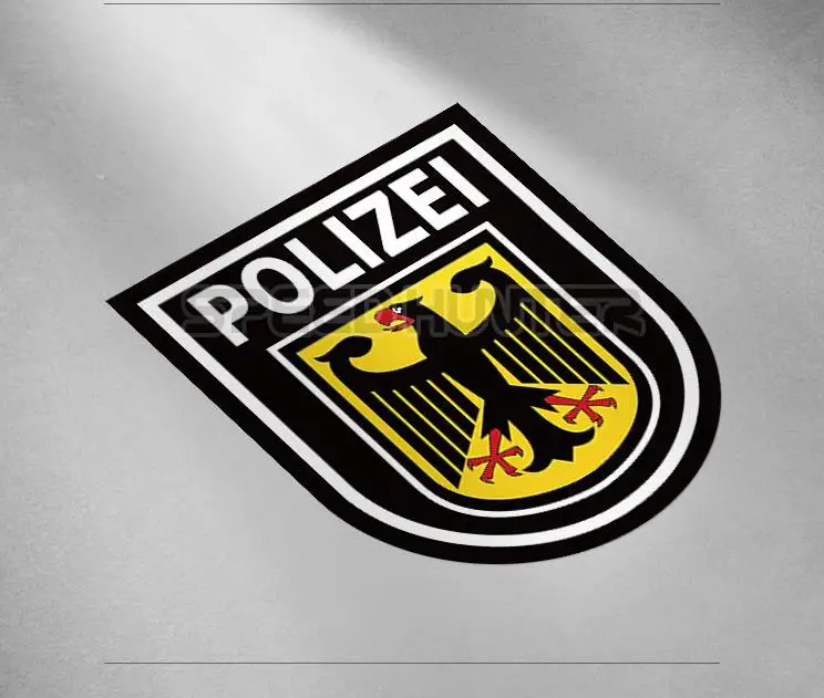 

Deutschland Germany Polizei Eagle Sticker Motocross Motorcyle Racing Decals Car Styling Reflective For Vans Walls Laptop