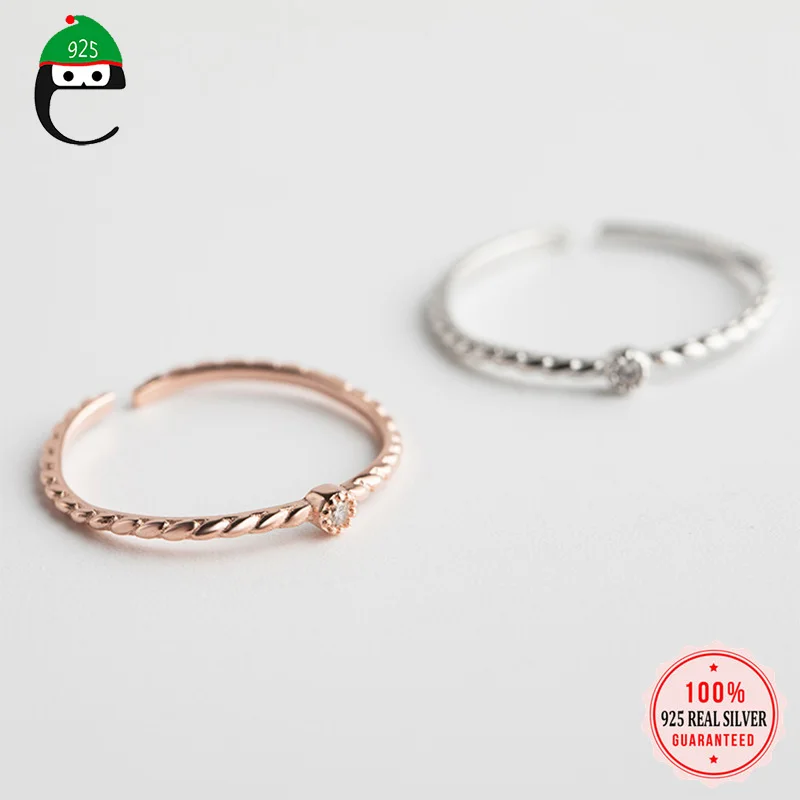 

Trustdavis реальные 925 стерлингового серебра тайский серебряный сладкий INS Твист CZ Кольцо на палец для женщин, на свадьбу, день рождения, тонкой ...