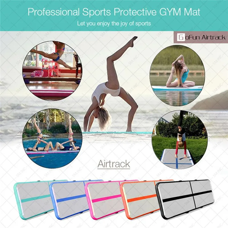 Hot sale!3m 4m 5m Gymnastics Mats Inflatable Air Track Yoga Mat Training Tumble Airtrack Floor for Kid | Игрушки и хобби