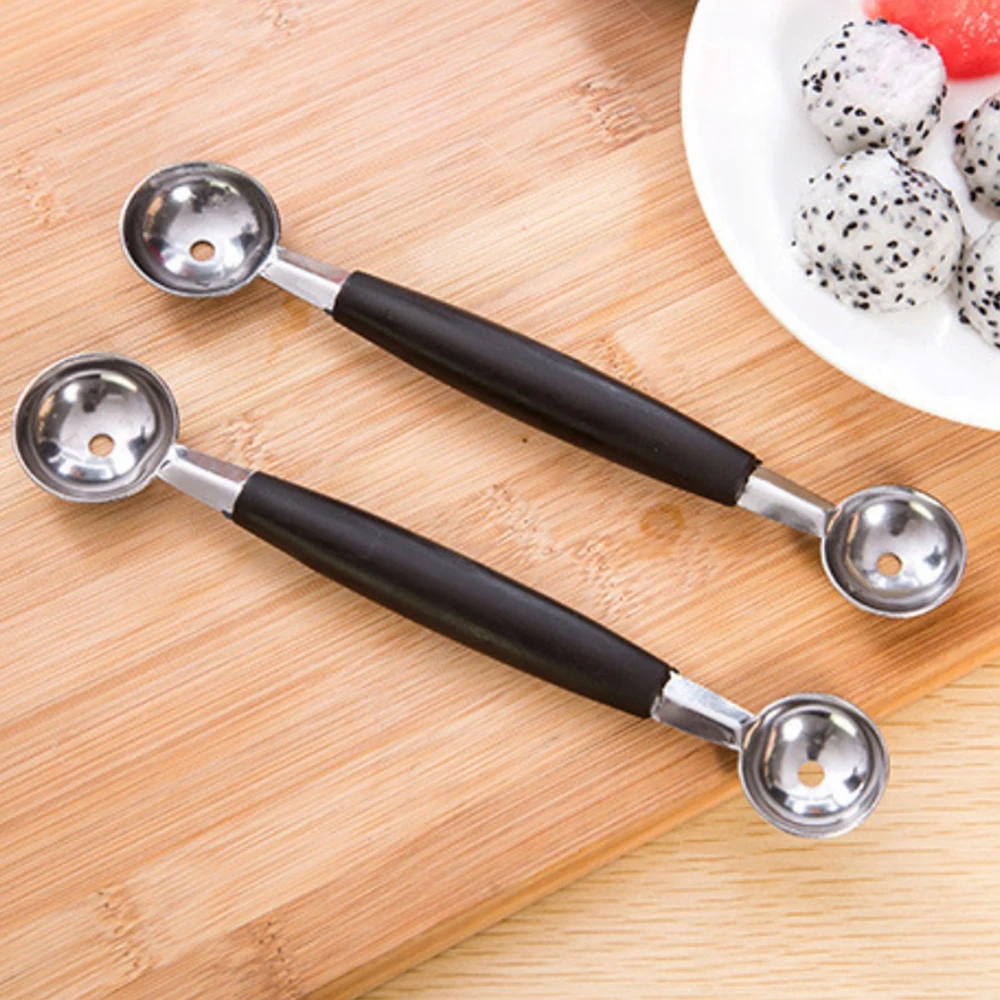 Двухконцевая ложка-шарик из нержавеющей стали арбузное мороженое ложка для