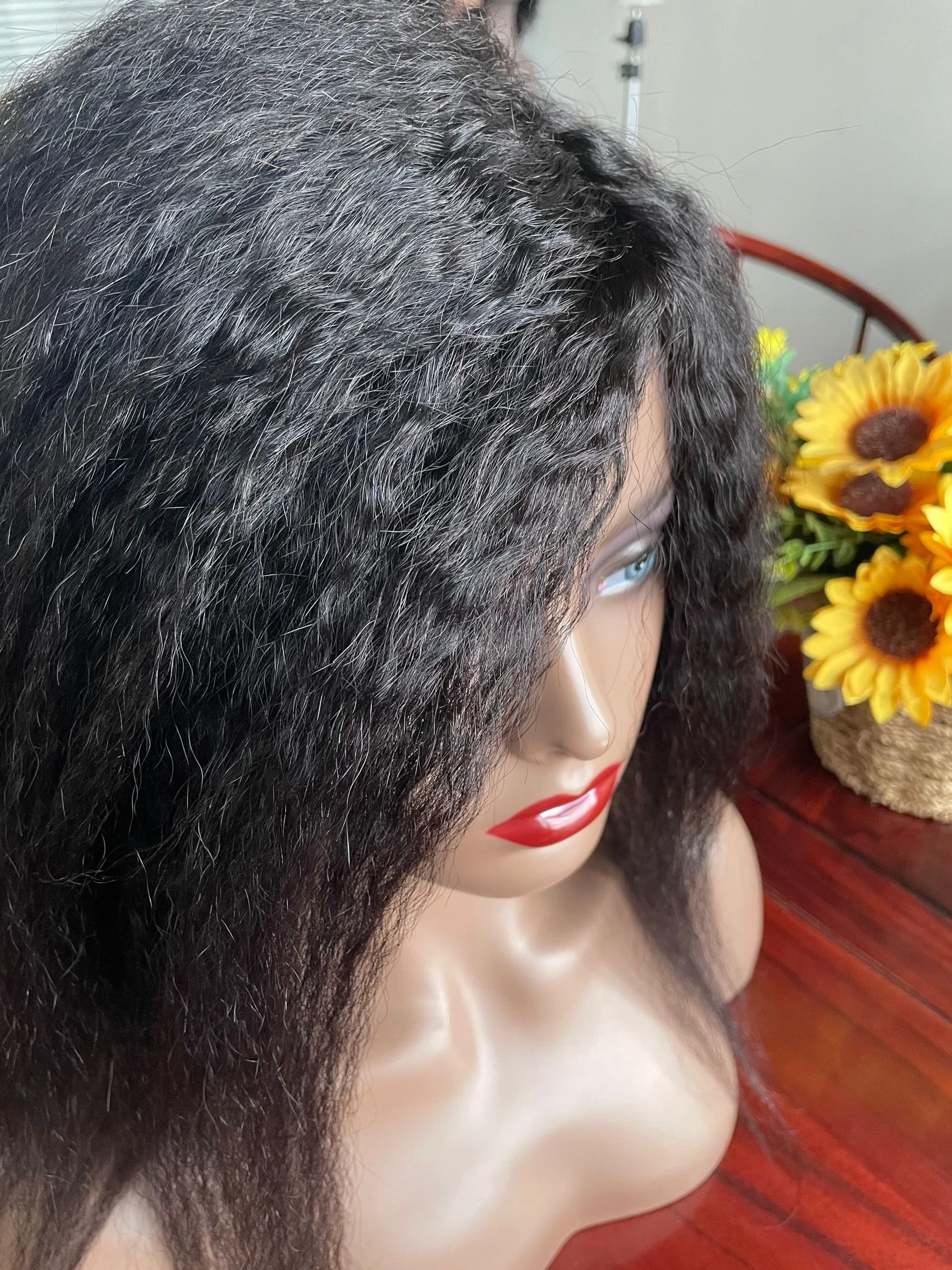 Кудрявые прямые парики полностью изготовленные 30 дюймов плотность 150% Парики yaki