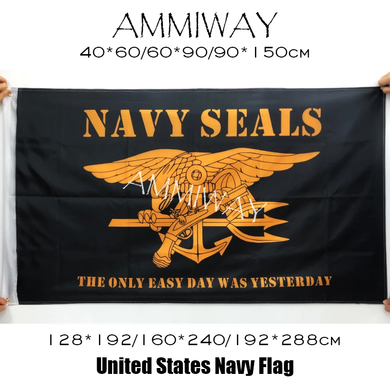 Флаги и баннеры с латунными люверсами AMMIWAY США темно-синий цвет - купить по