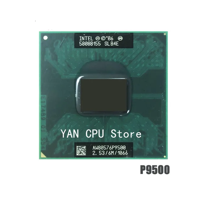 

Intel Core 2 Duo Mobile P9500 SLB4E SLGE8 2.5 GHz Dual-Core Dual-Thread CPU Processor 6M 25W Socket P
