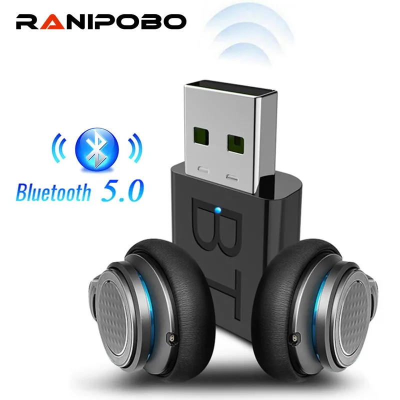 USB Bluetooth 5 0 передатчик аудиоприемник AUX RCA 3 мм для ТВ ПК наушников домашняя