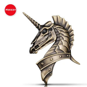 Наклейка на автомобиль Noizzy War Horse, металлическая 3D эмблема животного, хромированный значок, черное крыло, задняя дверь, мотоцикл, Стайлинг автомобиля