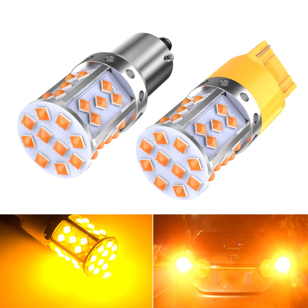 2x T20 W21W WY21W светодиодный сзади сигнала Светильник лампы 7440 7440NA Canbus ОШИБОК Нет Hyper