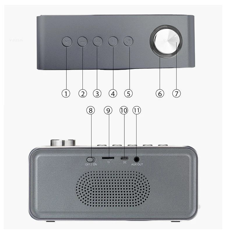 

Creative Smart Portable Bluetooth Speaker Wireless FM Radio Spread Home High Power Clock Support TF Card Aux Input Caixa De Som