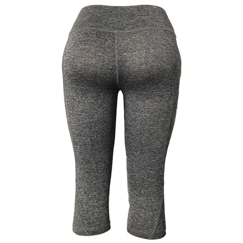 

2021 Female 3/4 Sporting Leggings Side Pockets Design Slim Leggings Female Casual Push Up Sporting Fitness High Waist Leggings