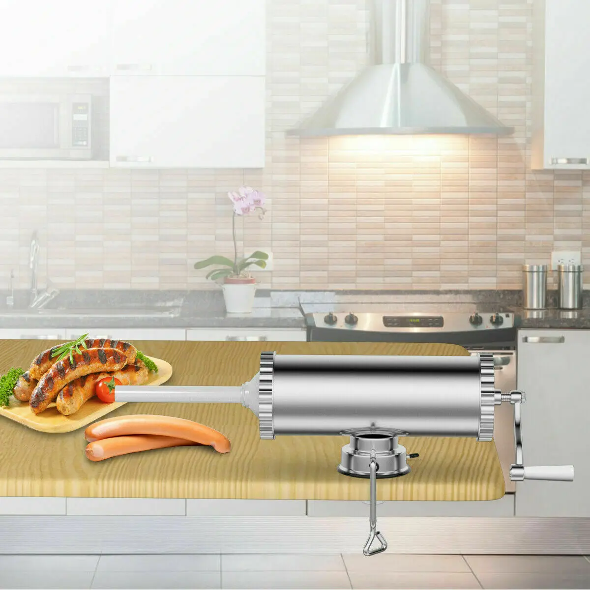 3л руководство Sausagv Stuffer машина для наполнителя мяса w/ Suctione база