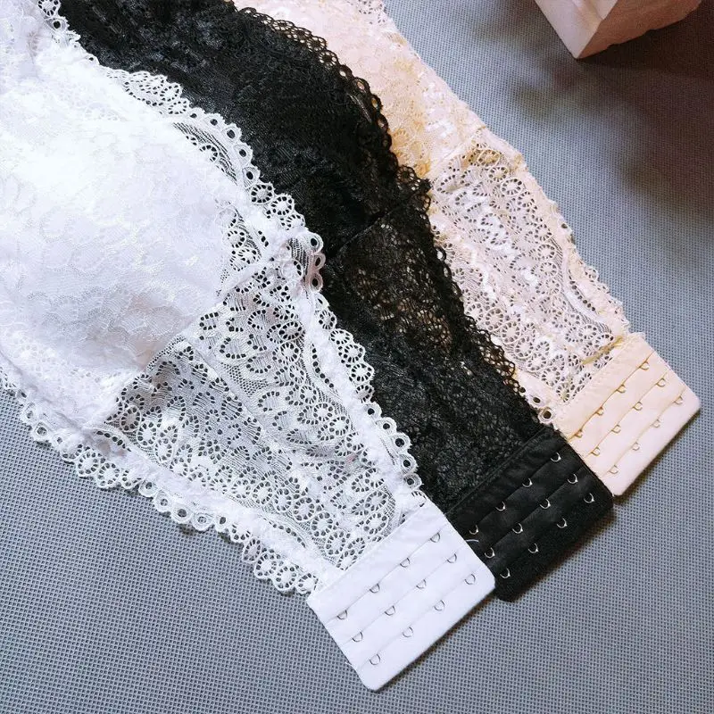 Женский цветочный кружевной бесшовный топ без косточек с 4 крючками