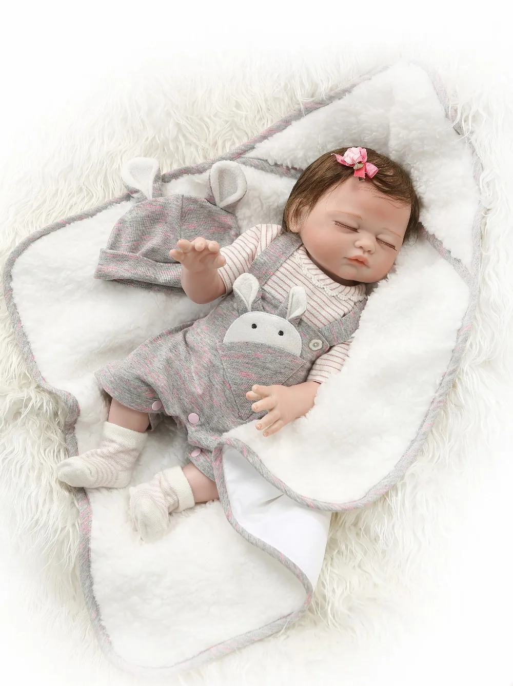 NPK 49 см силиконовый reborn baby doll twins мальчик и девочка bebes ручная краска красная кожа