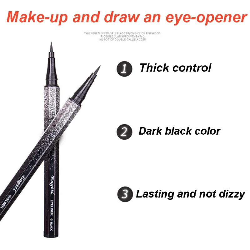 Black Star Eyeliner Long-lasting Waterproof Non-dizzy Dyeing Easy To Color Liquid Makeup | Красота и здоровье