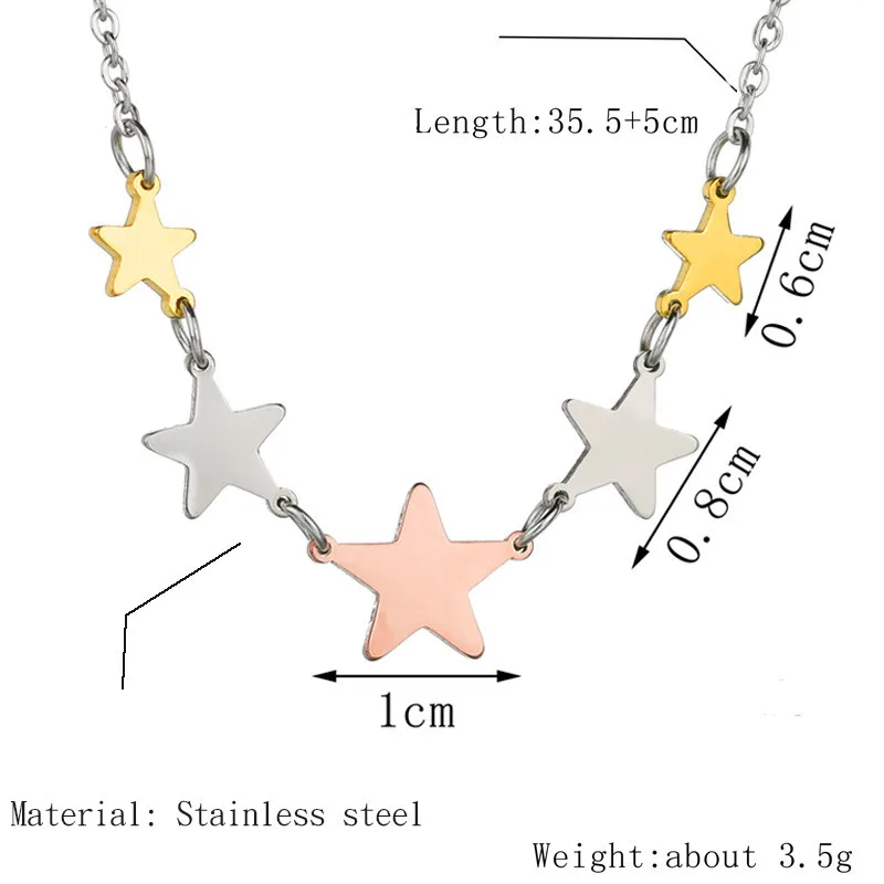 Женское Ожерелье из нержавеющей стали трехцветное колье с подвеской в виде карты