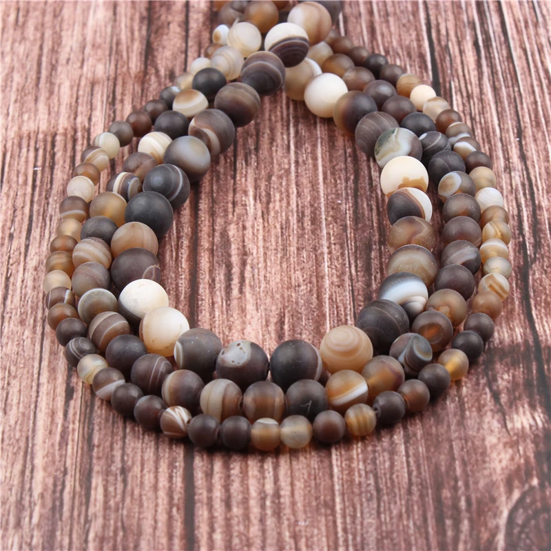 

NaturalCoffee Agate StoneBeads,RoundBeadsLooseBeadsForMakingJewelryDIYBraceletNecklace4/6/8/10/12/mm