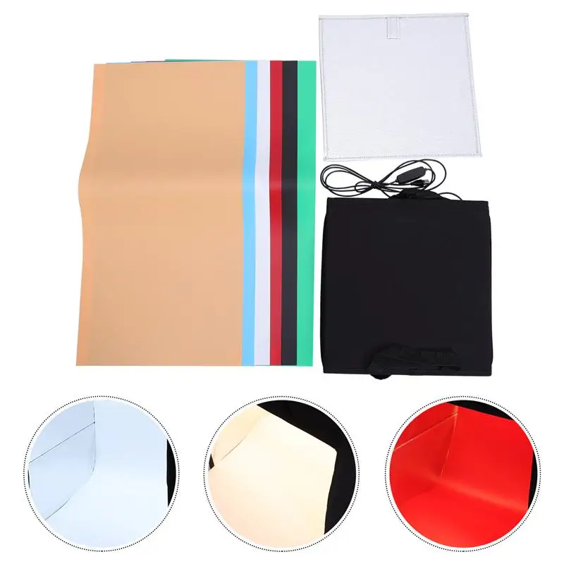 

1 Set 30cm Folding Light Box with Backdrops USB Powered Dimmable Shooting Tent